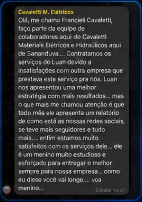 Depoimento Cavaletti Materiais Elétricos