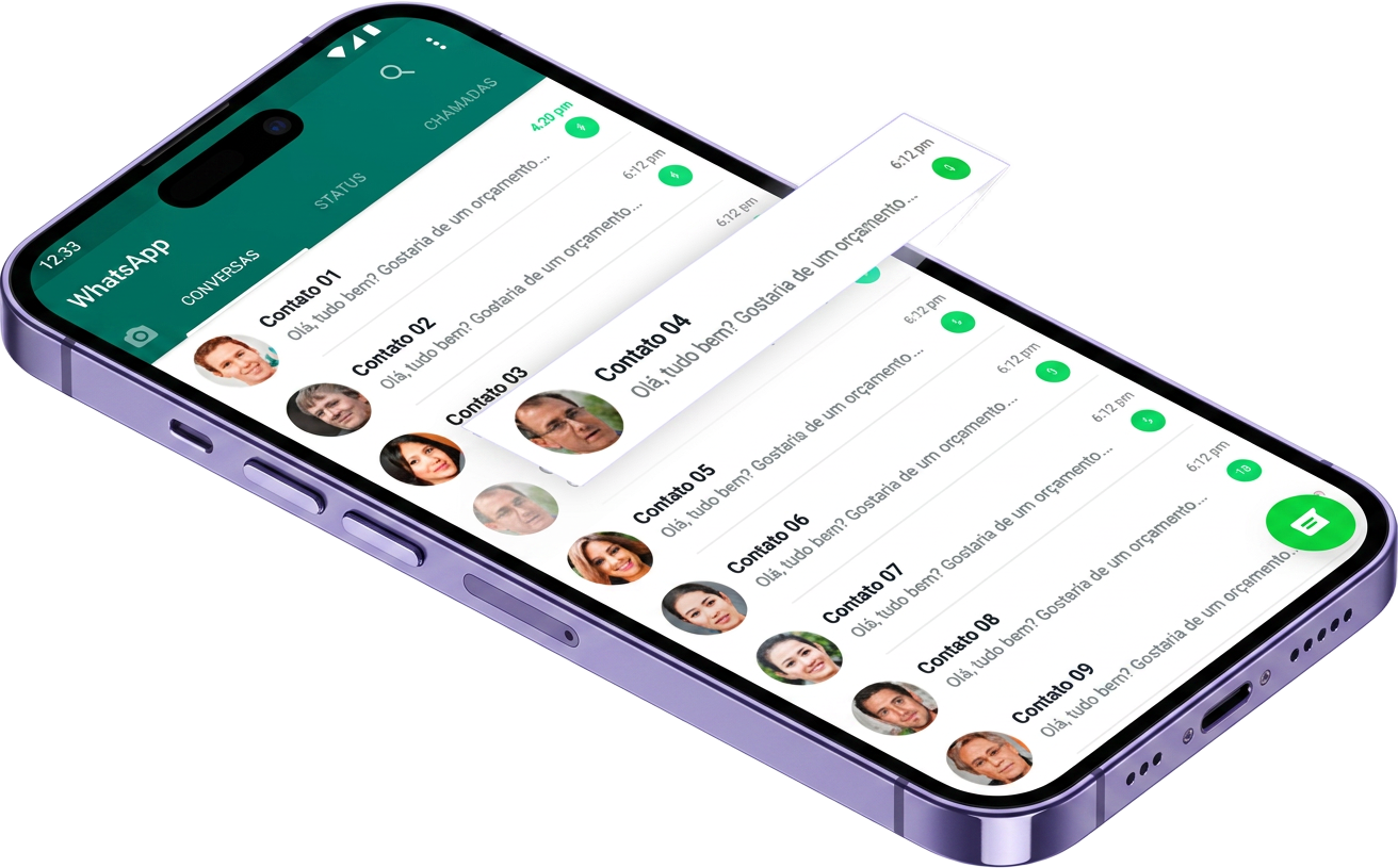 WhatsApp com novos contatos